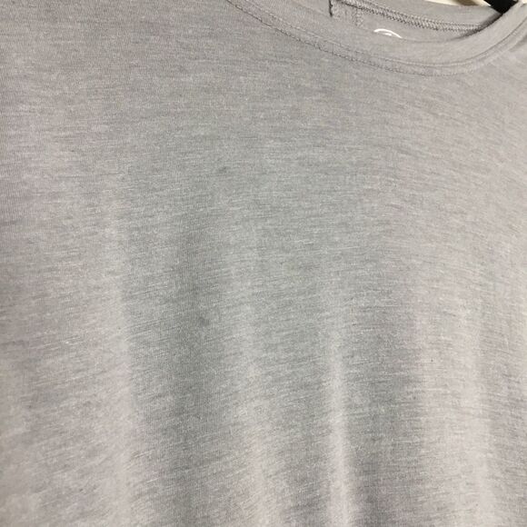 Lot of two athletic tops grey black stretchy size S  round neck long sleeve - Picture 3 of 9